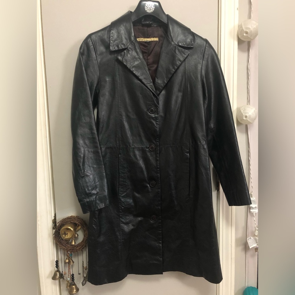 BDG Genuine Leather Half Trench Coat